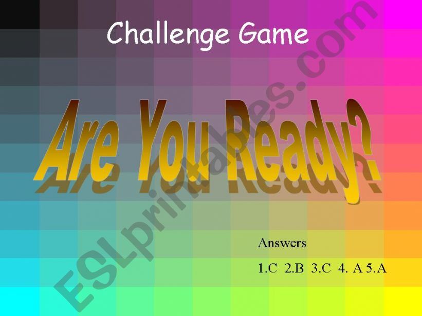 Challange game powerpoint