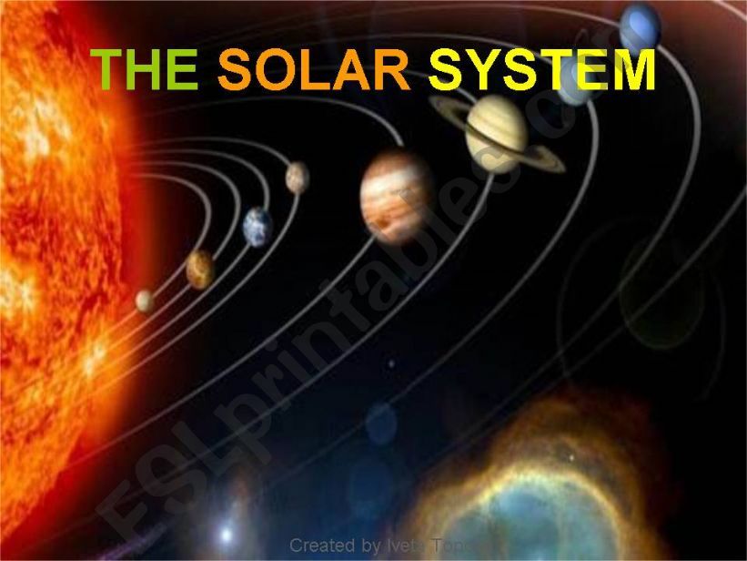 THE SOLAR SYSTEM - PART 1 powerpoint