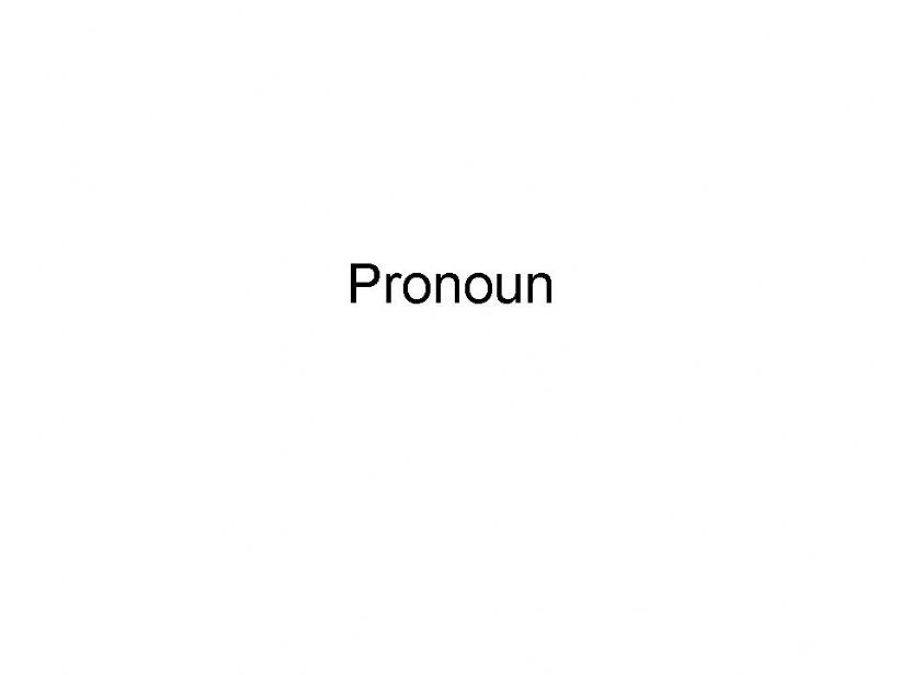 Pronoun powerpoint