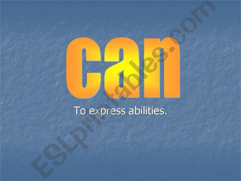 can : to express abilities powerpoint