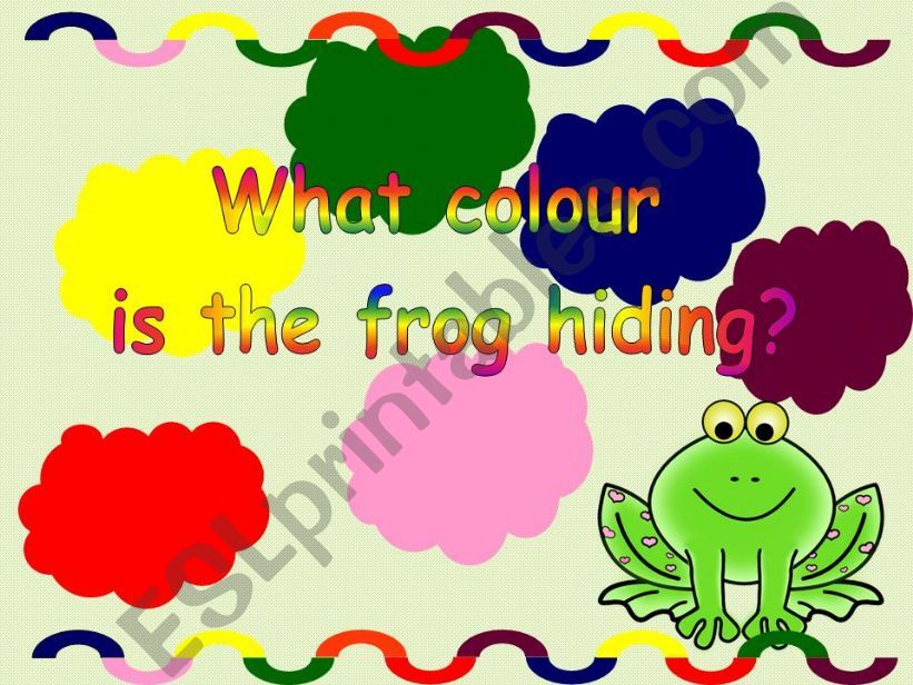 What Colour is the Frog Hiding?