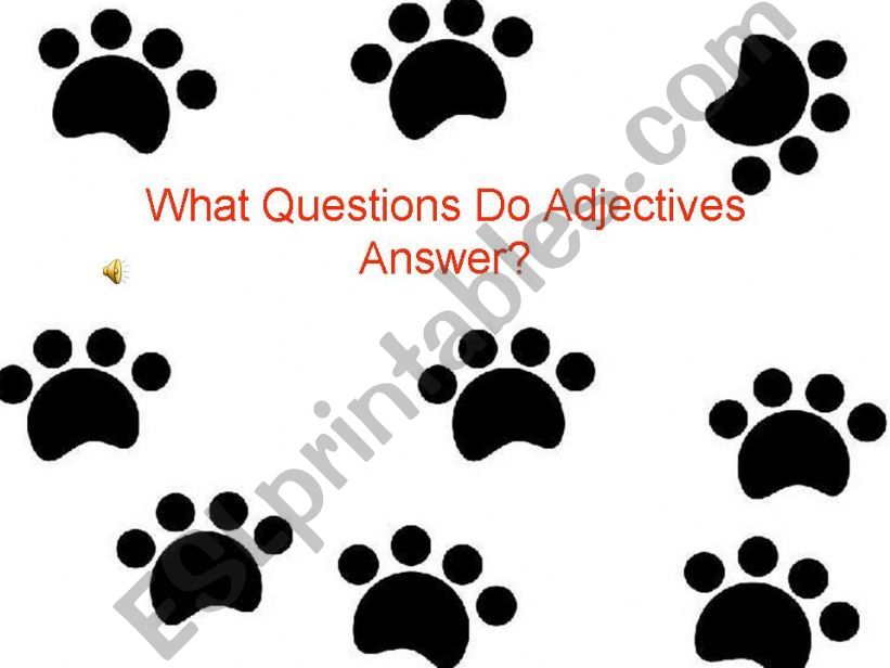 Adjectives and Questions for Elementary Students