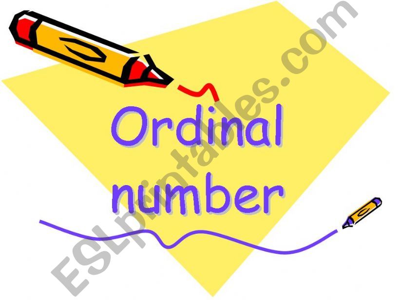 ordinal number powerpoint