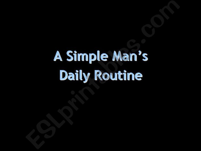 Daily Routine powerpoint