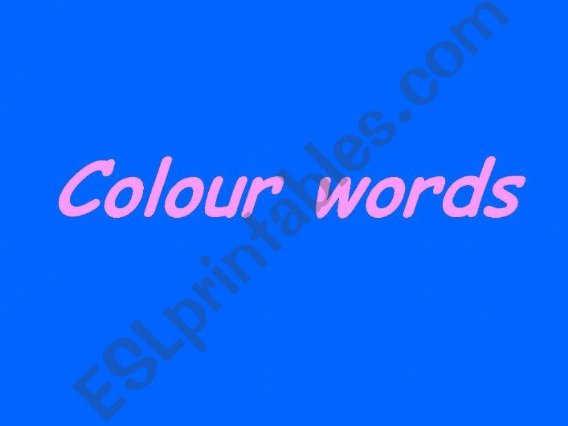 colour words powerpoint