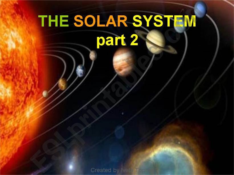 THE SOLAR SYSTEM  part 2 powerpoint