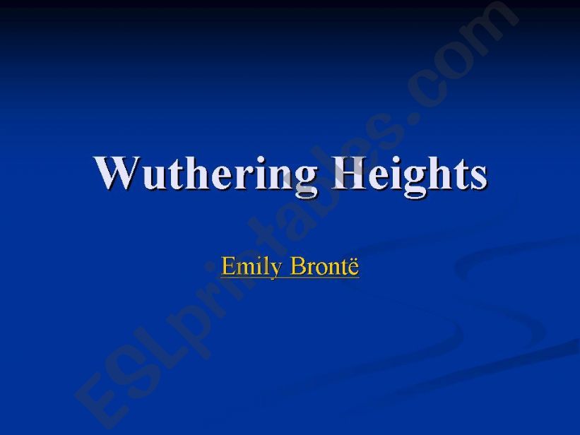 Wuthering Heights powerpoint
