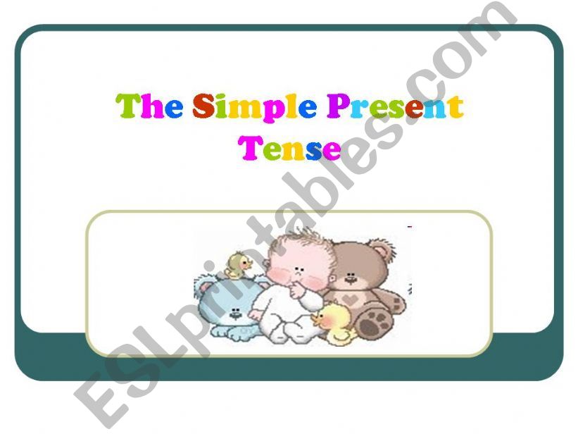 The Simple Present Tense powerpoint