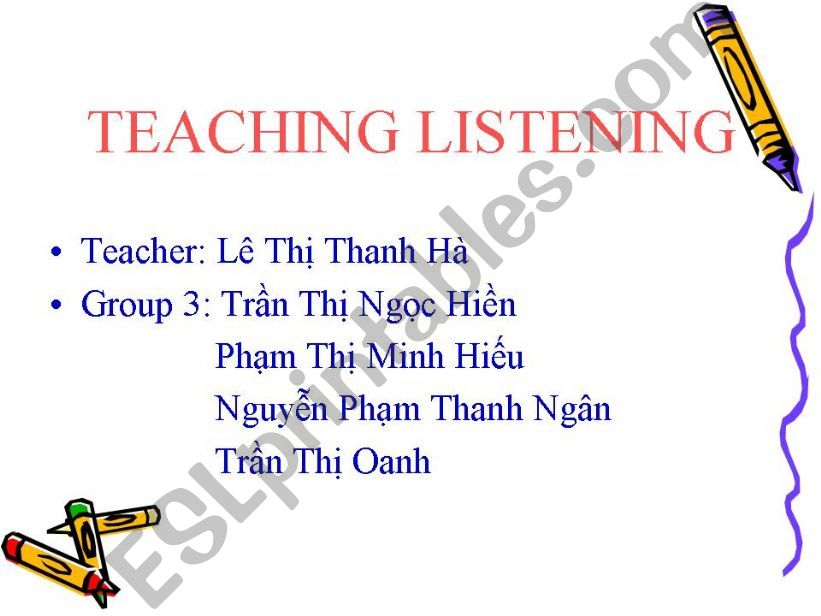 teaching listening powerpoint