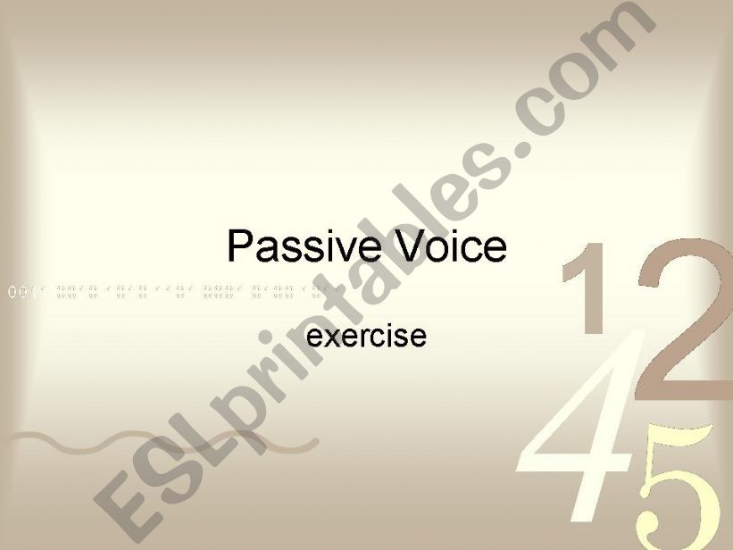 Passive Voice powerpoint