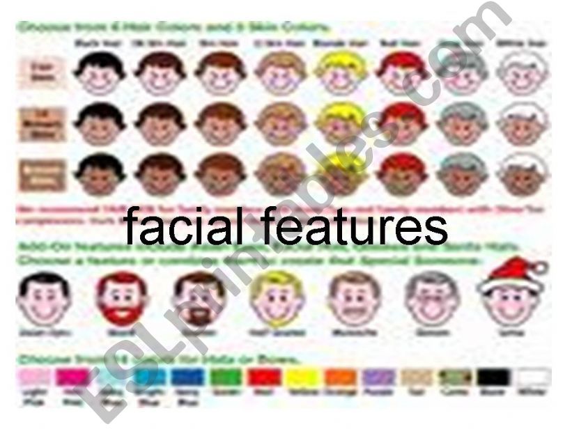 facial features powerpoint