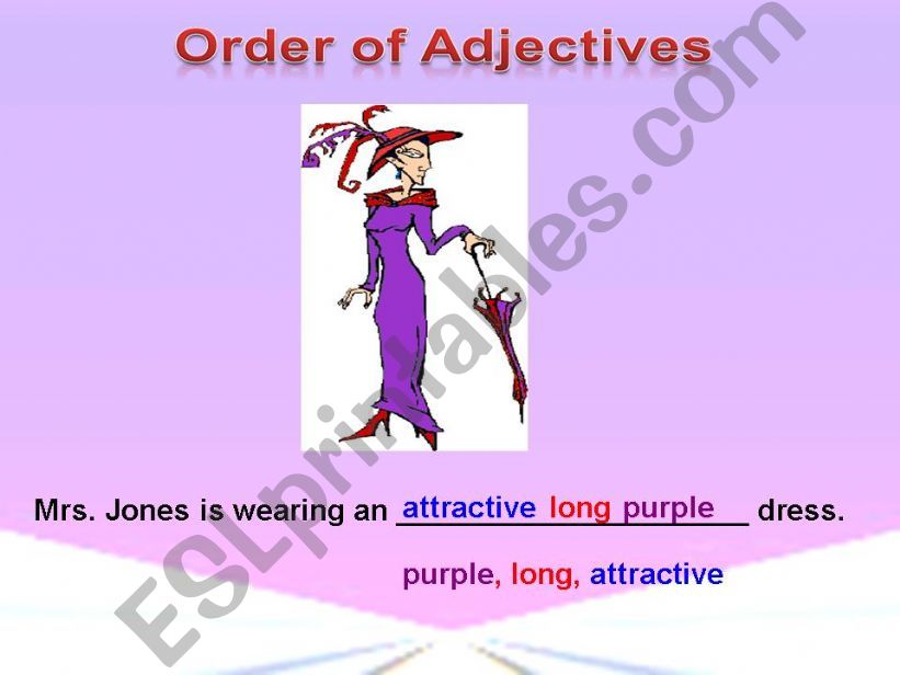 Order of Adjectives -Practice 1