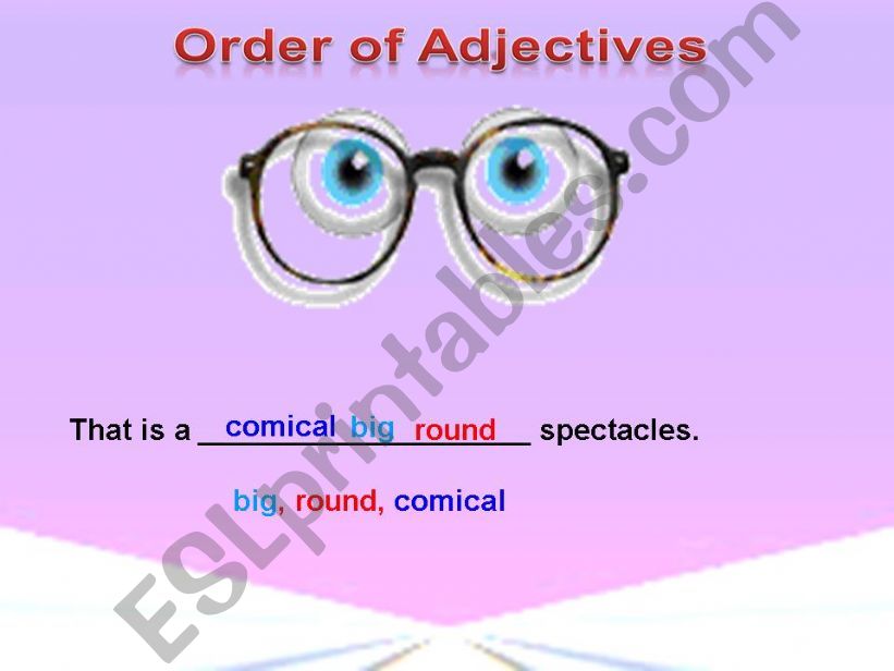 Order of Adjectives - Practice 3