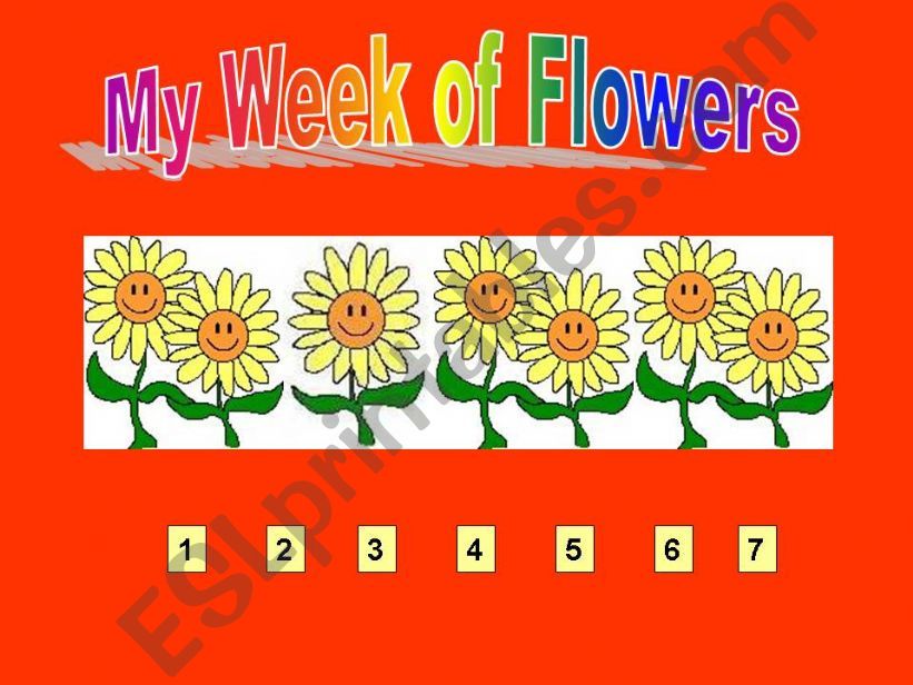 My Week of Flowers powerpoint