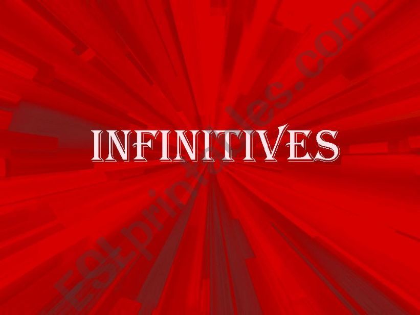 Infinitives powerpoint