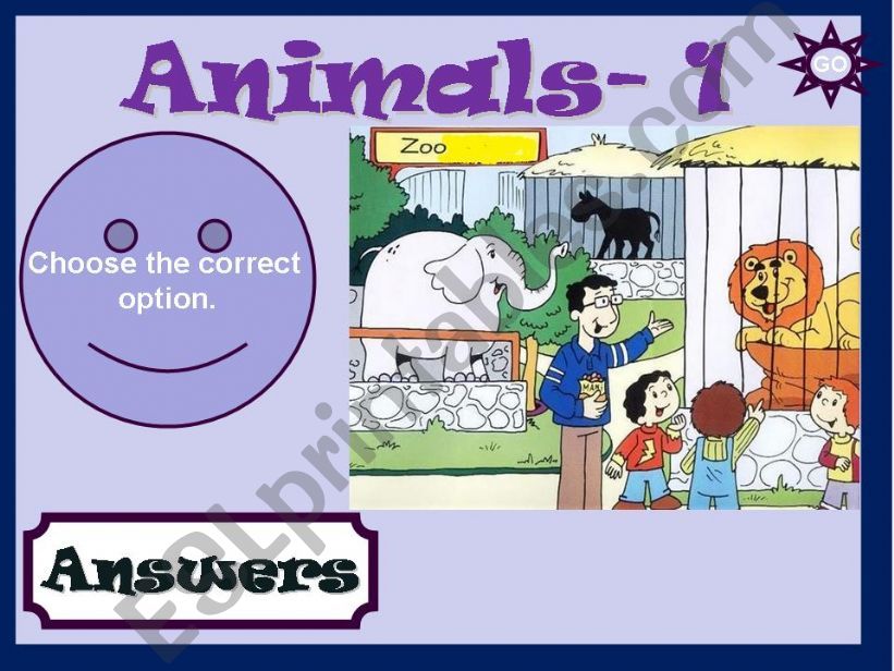 ANIMALS - GAME 1/7 powerpoint