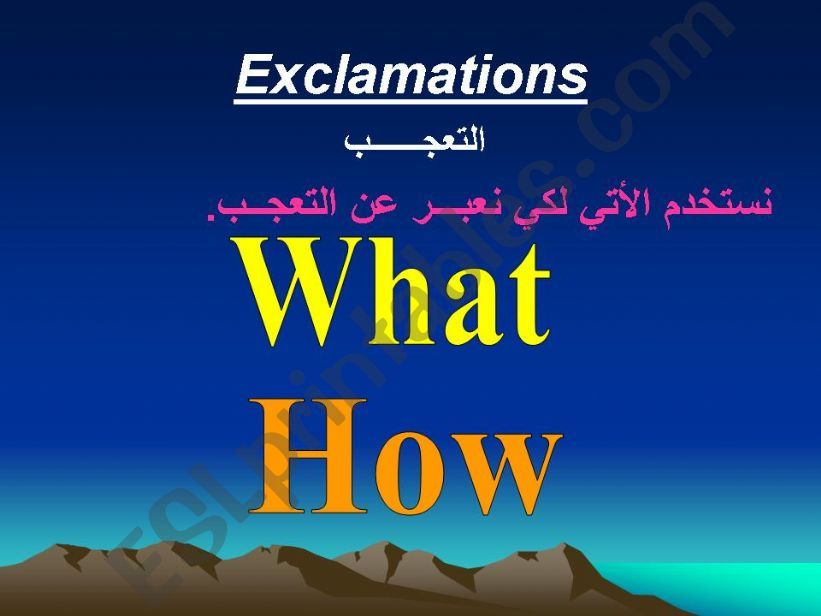 Exclamations  powerpoint