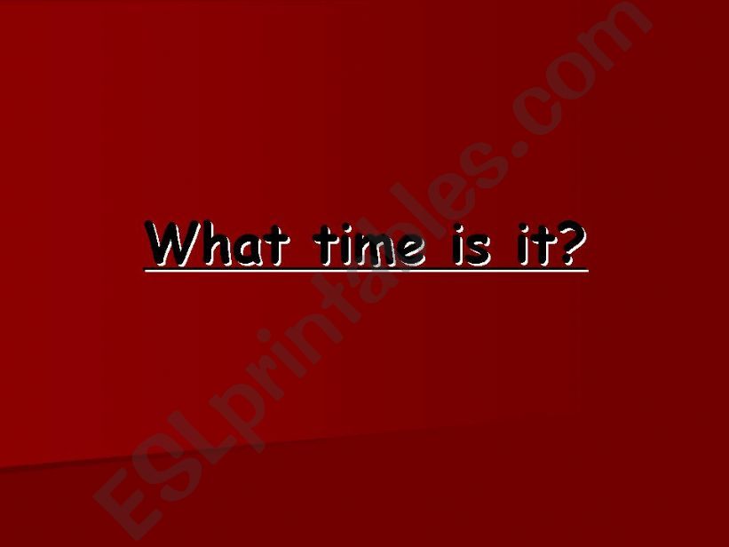 What time is it? powerpoint