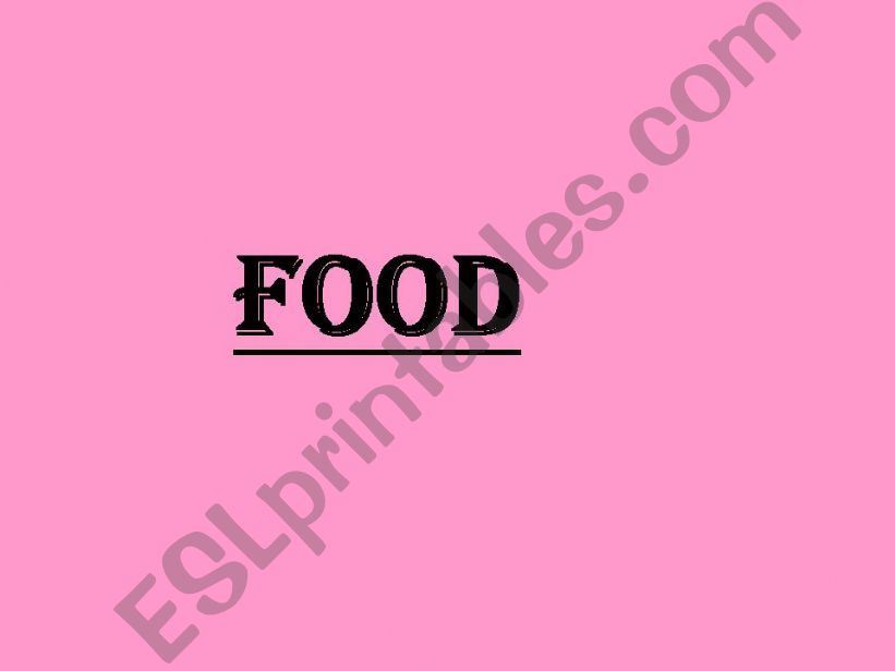FOOD powerpoint