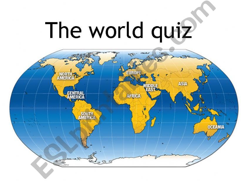 WorLd quiz 1 powerpoint