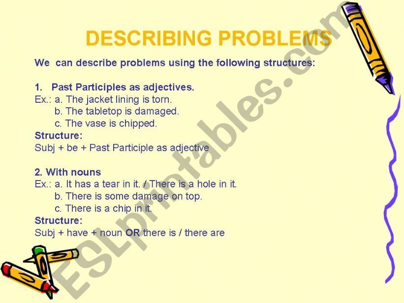 Describing Problems powerpoint