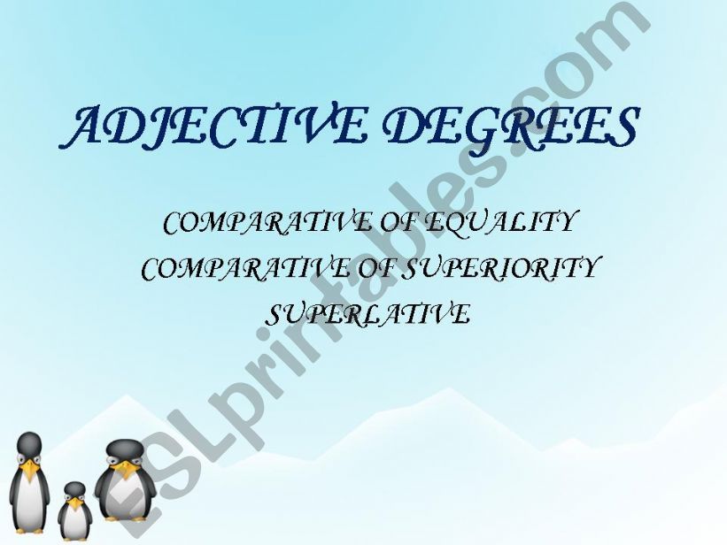 Adjective Degrees powerpoint