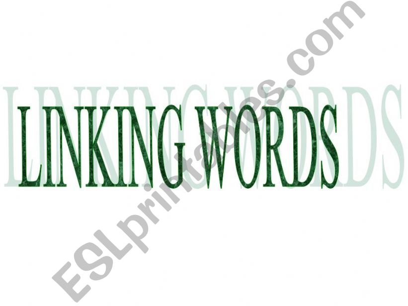 LINKING WORDS powerpoint