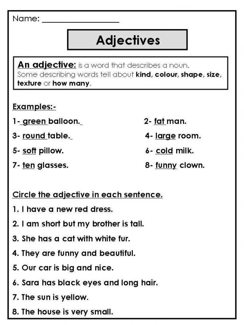 Adjectives powerpoint