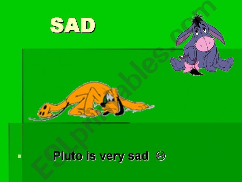  SaD, HaPpY. sLeEpY etc ADJECTIVES and nice pictures to young learners