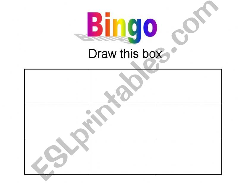 Bingo with New vocab words powerpoint