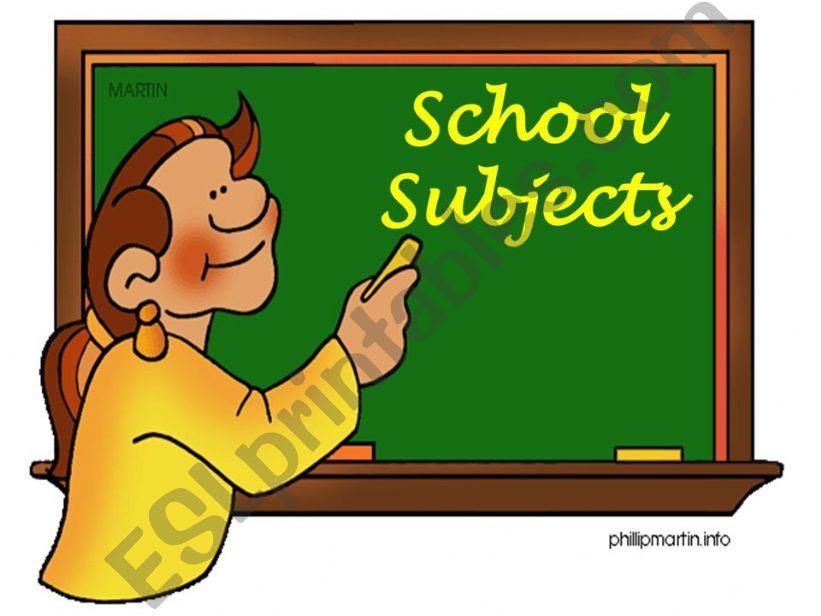 School subjects (Part 1) powerpoint