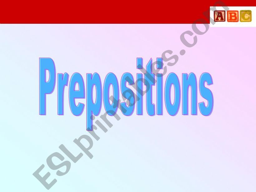 Prepositions 1 powerpoint