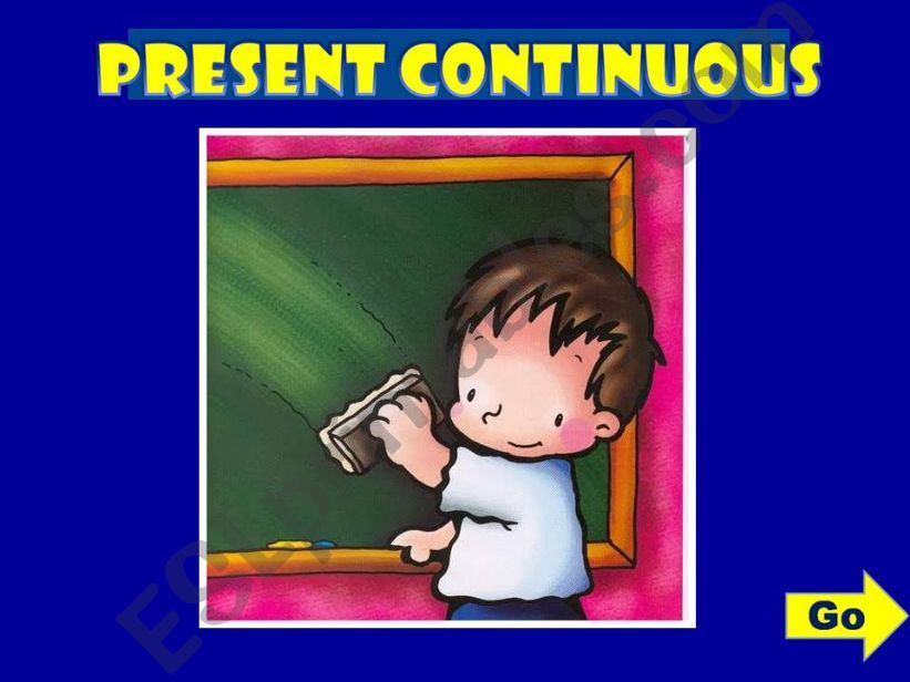 PRESENT CONTINUOUS - GAME powerpoint