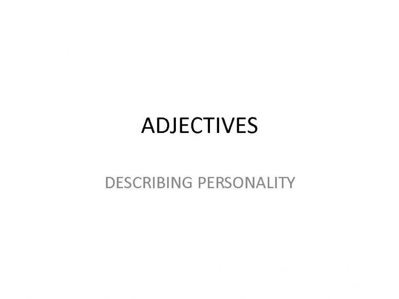 Adjectives powerpoint