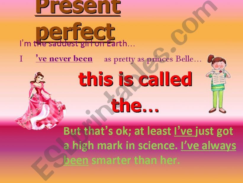 The Present Perfect Part 1 powerpoint
