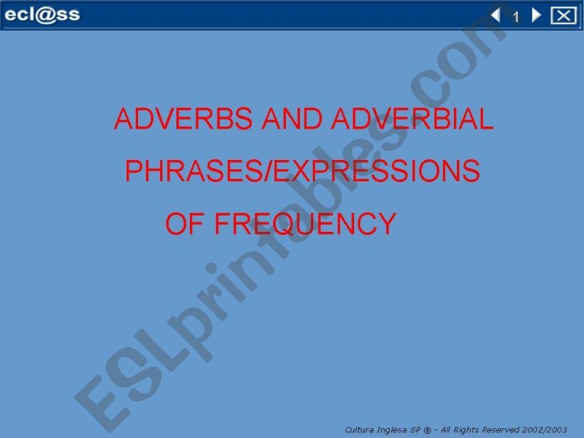 adverbs of frequency powerpoint