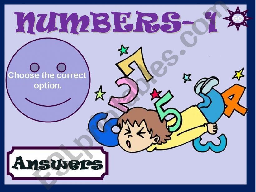 NUMBERS - GAME 1/3 powerpoint