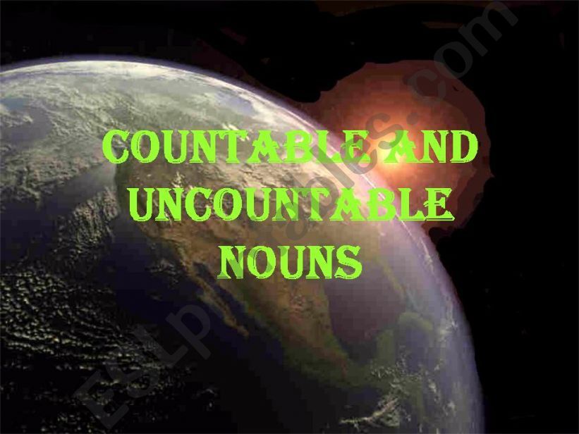 countable and uncountable nouns