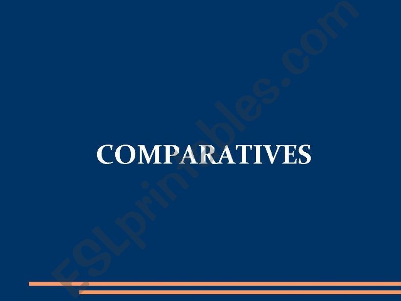 Comparatives powerpoint