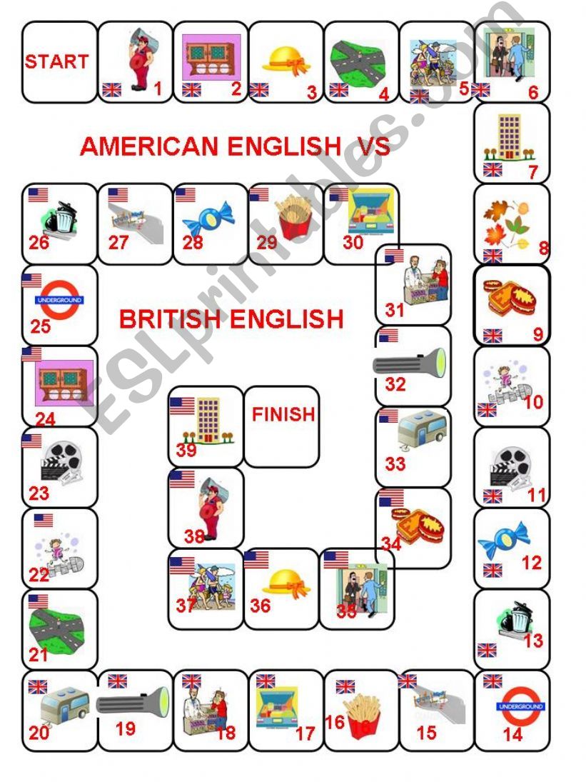 American and British English  