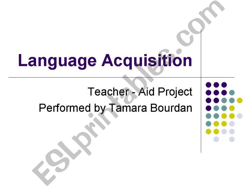 Language Acquisition powerpoint