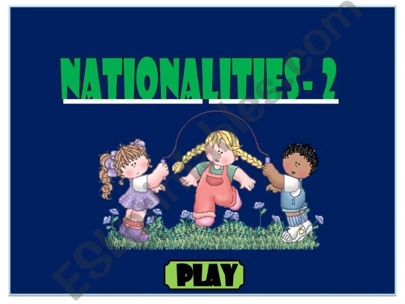 NATIONALITIES - GAME 2/2 powerpoint