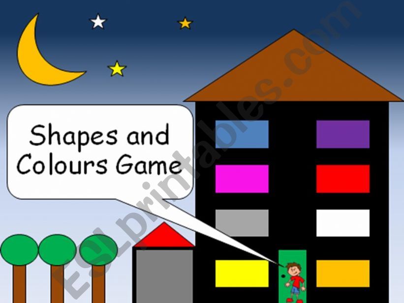 Making a house with shapes and colours