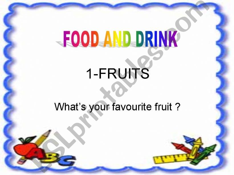 food and drink (fruits) powerpoint