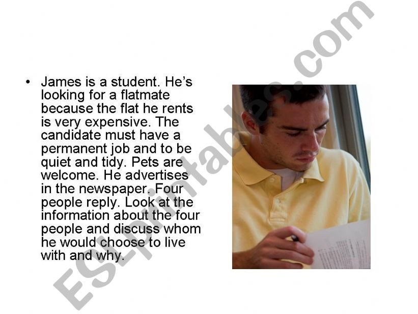Roomate Search powerpoint