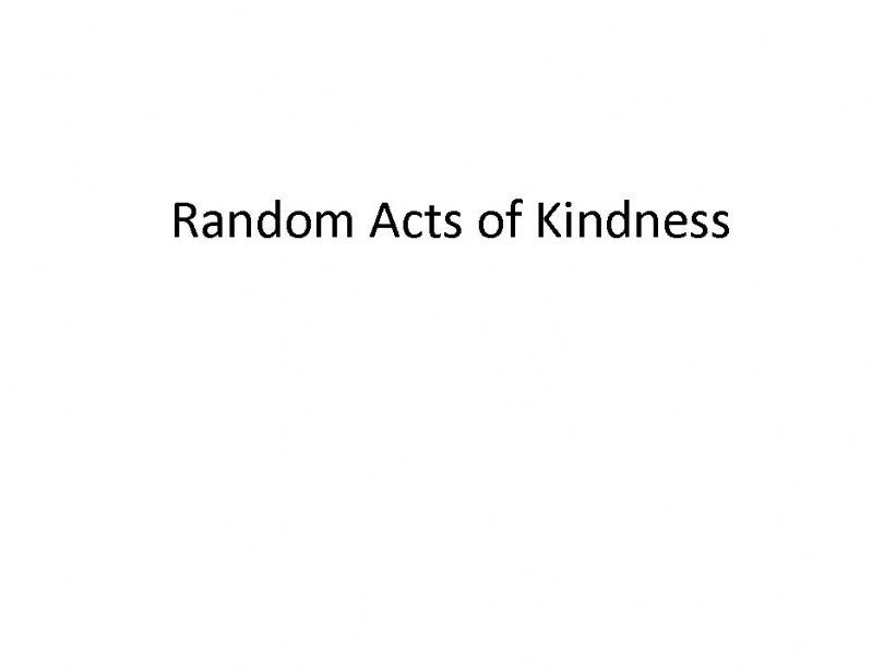 Random Acts of Kindness powerpoint