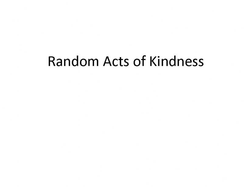 Random Acts of Kindness powerpoint