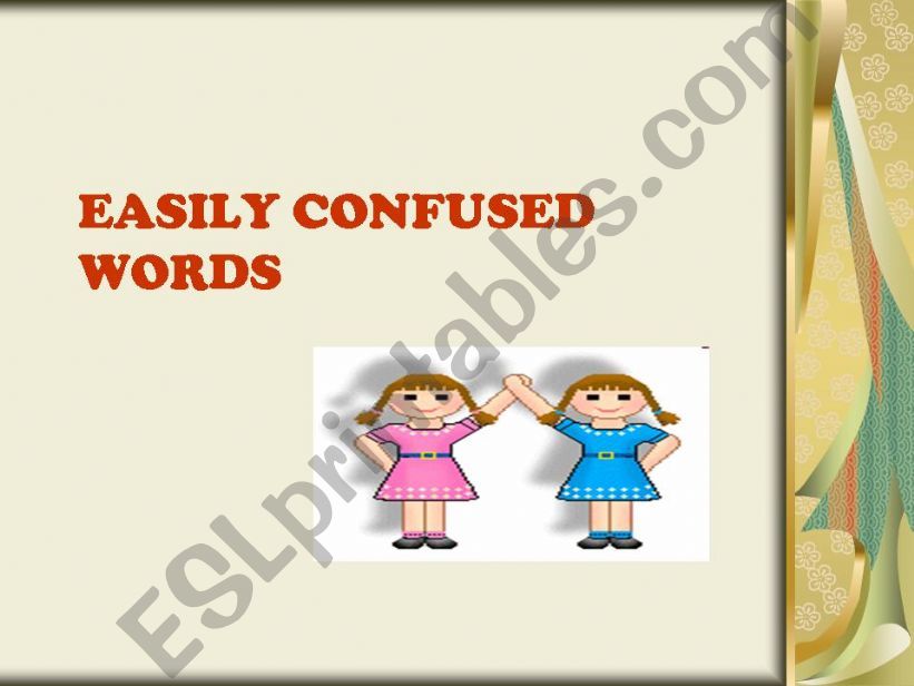 Easily Confused Words powerpoint