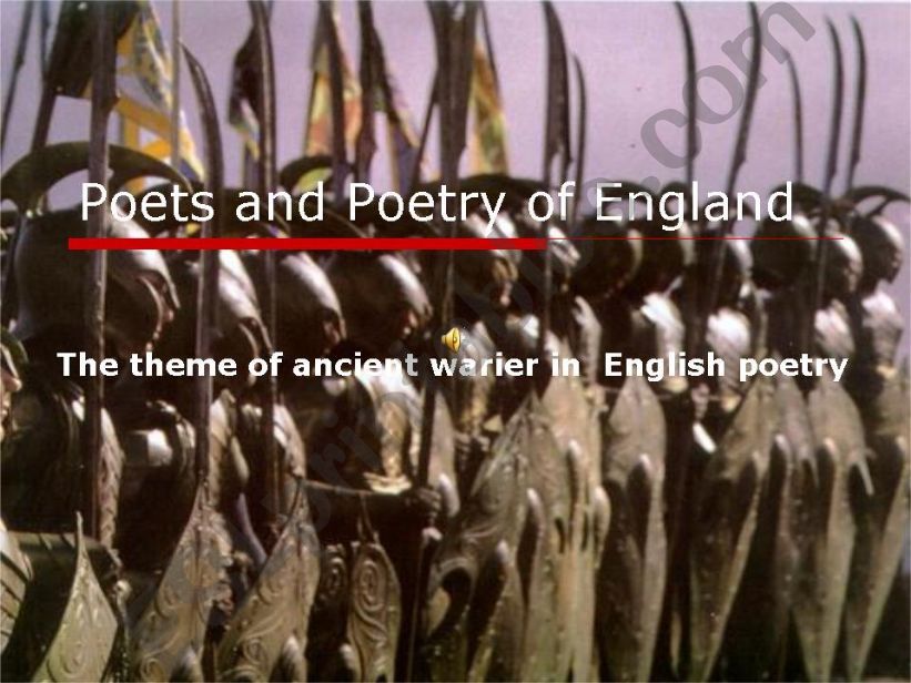  English Poets and Poetry powerpoint