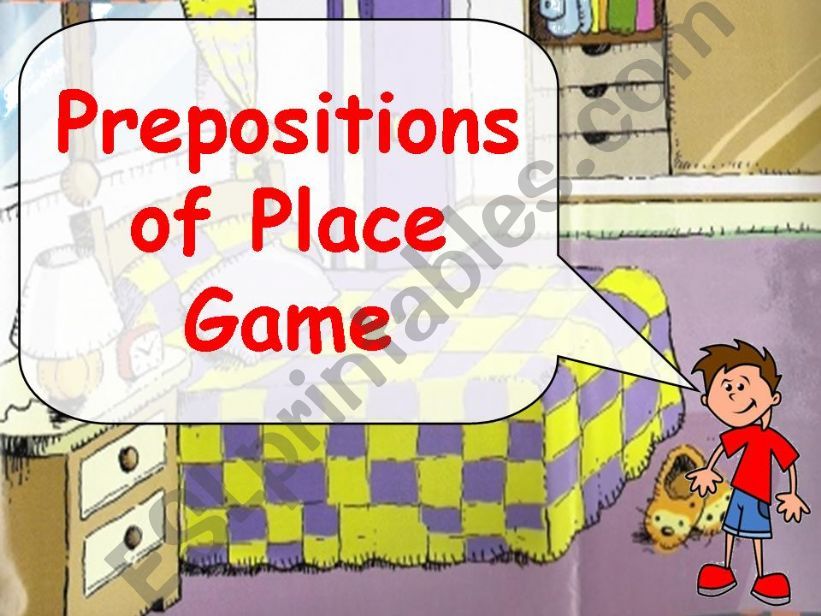Prepositions of Place Game - The bedroom